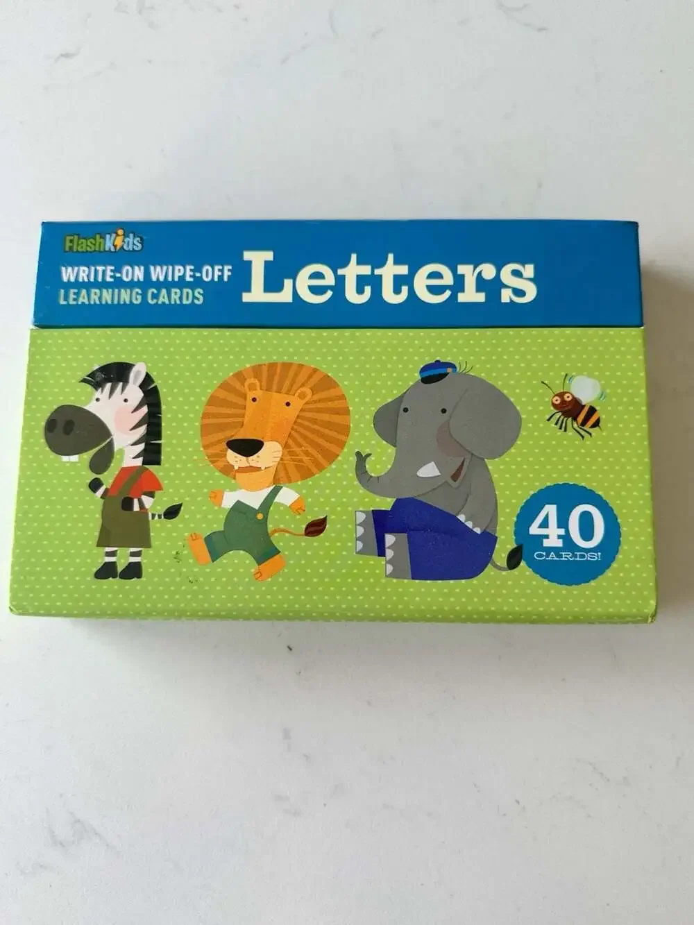 Flash Kids Write-On Wipe-Off Letters Learning Cards (40 Cards)